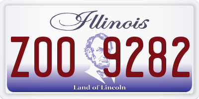 IL license plate Z009282