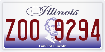 IL license plate Z009294