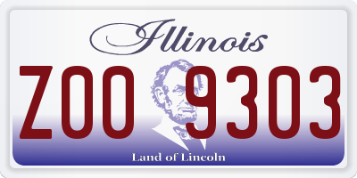IL license plate Z009303