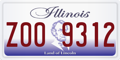 IL license plate Z009312