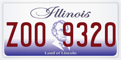 IL license plate Z009320