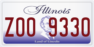 IL license plate Z009330