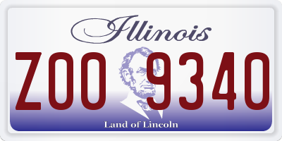 IL license plate Z009340