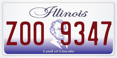 IL license plate Z009347