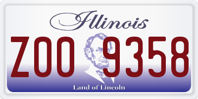 IL license plate Z009358