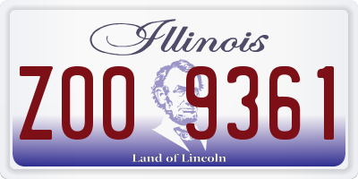 IL license plate Z009361
