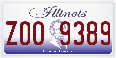 IL license plate Z009389