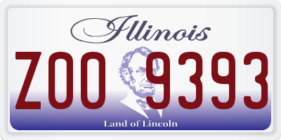 IL license plate Z009393