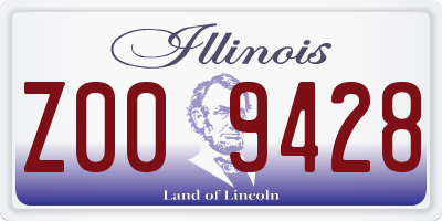 IL license plate Z009428