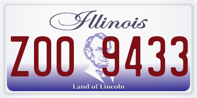 IL license plate Z009433