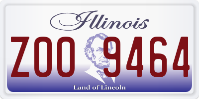 IL license plate Z009464