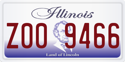 IL license plate Z009466