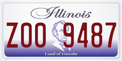 IL license plate Z009487