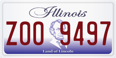 IL license plate Z009497