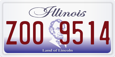 IL license plate Z009514