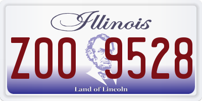 IL license plate Z009528