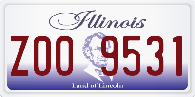 IL license plate Z009531