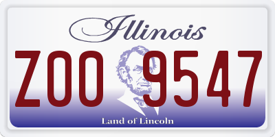 IL license plate Z009547
