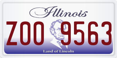 IL license plate Z009563