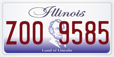 IL license plate Z009585