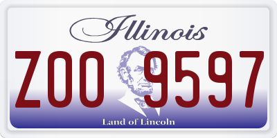 IL license plate Z009597
