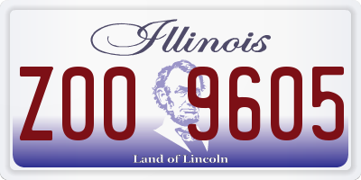 IL license plate Z009605