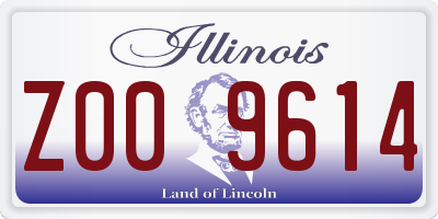 IL license plate Z009614