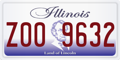 IL license plate Z009632