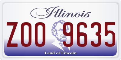 IL license plate Z009635
