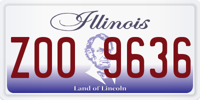 IL license plate Z009636