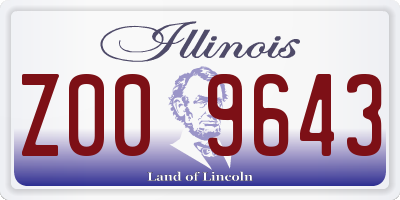 IL license plate Z009643