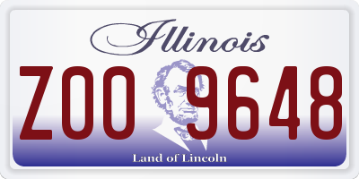 IL license plate Z009648