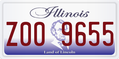 IL license plate Z009655