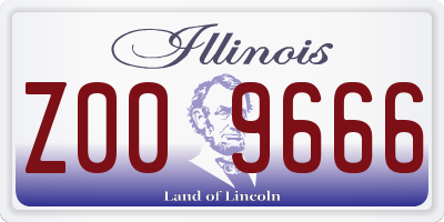 IL license plate Z009666
