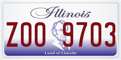 IL license plate Z009703