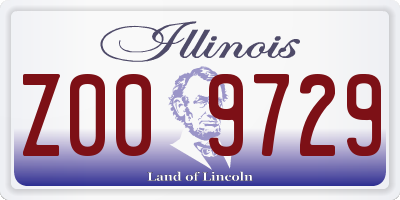 IL license plate Z009729