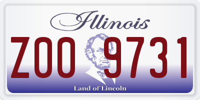 IL license plate Z009731