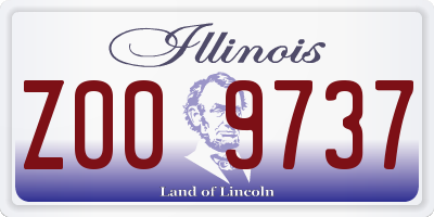 IL license plate Z009737