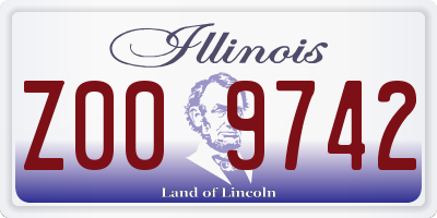 IL license plate Z009742