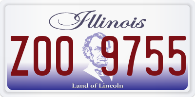 IL license plate Z009755