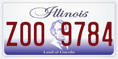 IL license plate Z009784
