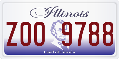 IL license plate Z009788