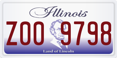 IL license plate Z009798