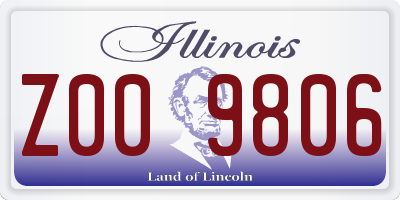 IL license plate Z009806