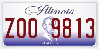 IL license plate Z009813