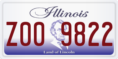 IL license plate Z009822