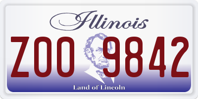 IL license plate Z009842