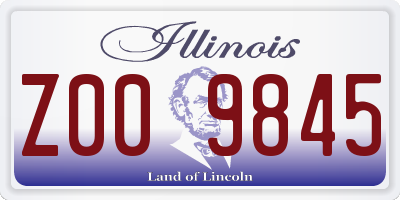 IL license plate Z009845