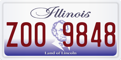 IL license plate Z009848