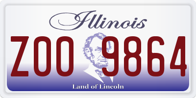 IL license plate Z009864